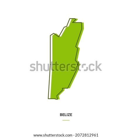 Belize Outline Map Stock Vector Images Avopix