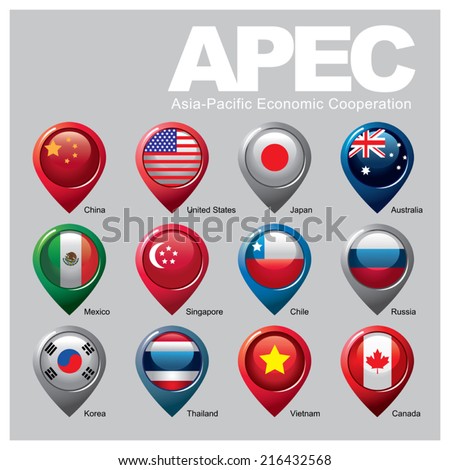 APEC MAP Stock Vector Images Avopix