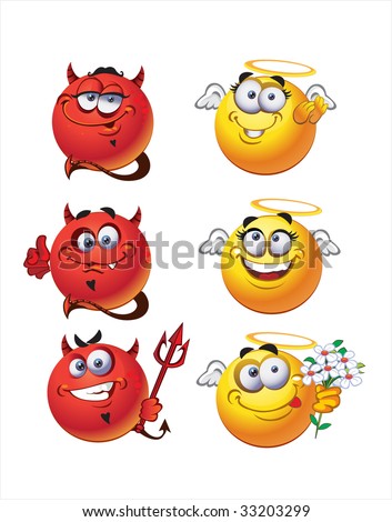 Devil Emoticon Stock Vector Images Avopix