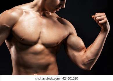 Image Very Muscular Man Posing Naked Stock Photo Shutterstock