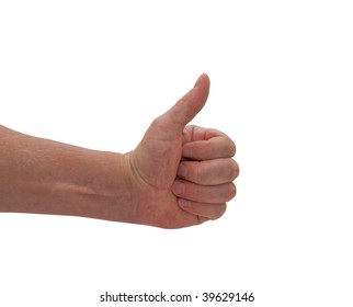 African American Hand Making Thumb Gesture Stock Photo