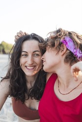 LGBT Lesbian Love Concept Beach A Person Photo By Emotion Photo