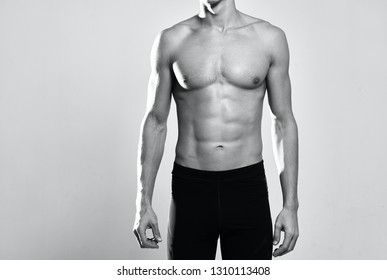 Male Athletes Pumped Naked Body Dark Stock Photo 1310113408 Shutterstock