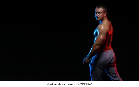 Male Bodybuilder Athlete Naked Torso Posing Stock Photo Edit Now