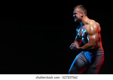 Male Bodybuilder Athlete Naked Torso Posing Stock Photo Edit Now