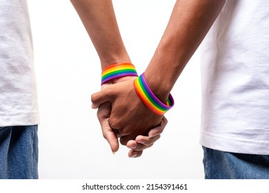 Male Couple Wearing Gay Pride Rainbow Stock Photo Shutterstock