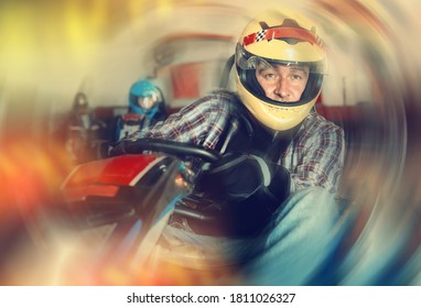 Man Driving Racing Car Circuit Lap Stock Photo Shutterstock