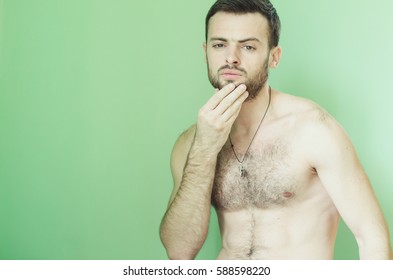 Man Naked Torso Beard Stock Photo 588598220 Shutterstock