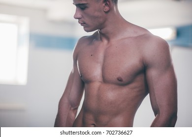 Man Naked Wet Athletic Body Stock Photo Shutterstock