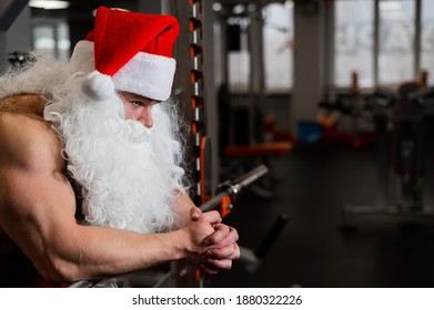 Man Santa Claus Hat Naked Torso Stock Photo 1880322226 Shutterstock