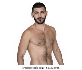 Naked Man Studio Portrait Model Foto Stok 587906687 Shutterstock