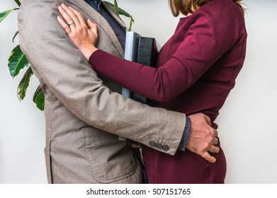 Man Touching Womans Butt Sexual Harassment Stockfotó Shutterstock