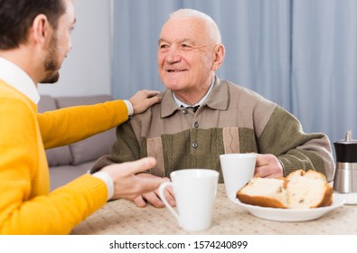 Mature Father Adult Son Happy Spend Stock Photo Shutterstock