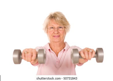 Mature Lady Lifting Weights During Gym Stock Photo Shutterstock