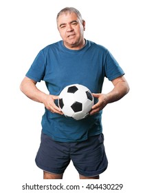 Mature Man Playing Soccer Ball Stock Photo Shutterstock