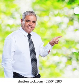 Mature Man Pointing Finger Stock Photo 555045283 Shutterstock