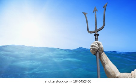 Mighty God Sea Oceans Neptune Poseidon Stock Photo