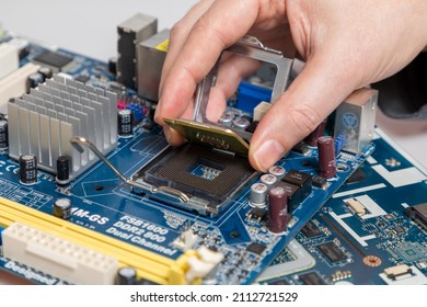 Motherboard Motherboard Repair Cpu Processor Stock Photo