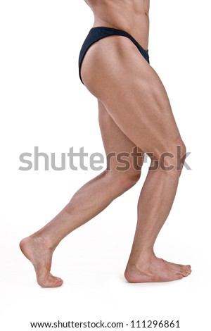 Muscled Legs Male Athletic Model On Stockfoto Jetzt Bearbeiten