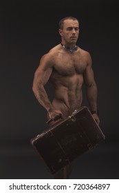 Extremely Muscular Sexy Naked Man Bow Stock Photo Edit Now