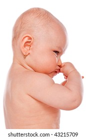 Naked Baby On White Background Stock Photo 43215709 Shutterstock