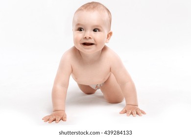 Naked Baby On White Background Stock Photo 439284133 Shutterstock