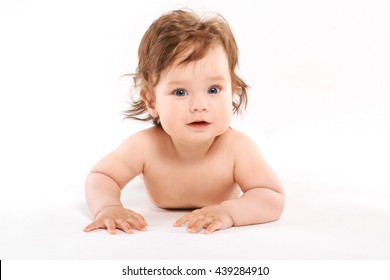 Naked Baby On White Background Stock Photo 439284910 Shutterstock