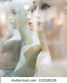 Naked Female Mannequins Shop Window Closeup Stock Photo Edit Now