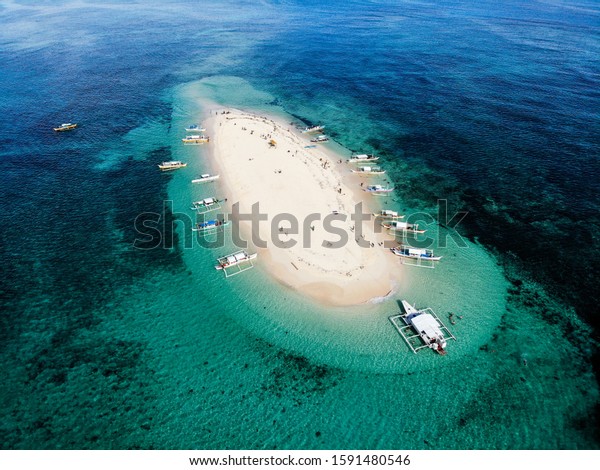 Naked Island Siargao Philippines Aerial Photograph 스톡 사진 1591480546