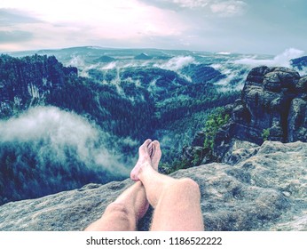 Naked Male Legs On Peak Sandstone Shutterstock