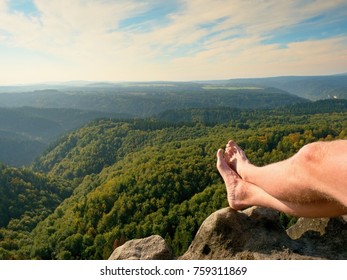 Naked Male Legs On Peak Make Stock Photo Edit Now