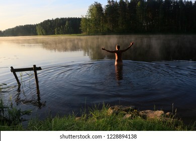 Naked Man Near Lake Stock Photo Shutterstock