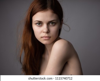 Naked Shoulders Woman Red Hair Stock Photo 1115740712 Shutterstock