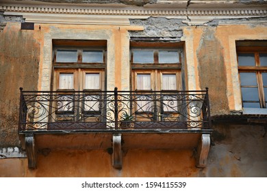 Neoclassical Abandoned House Facade Faded Stucco Stock Photo Edit Now