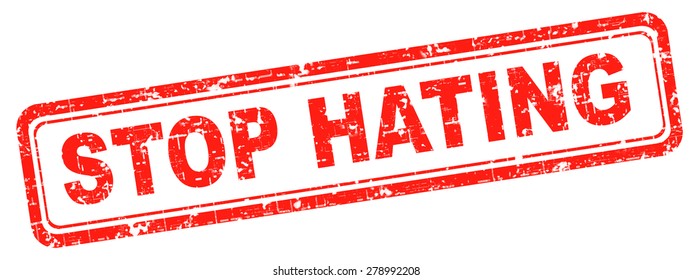 Stop Hate Red Rubber Stamp Stock Vector Royalty Free 1687698265