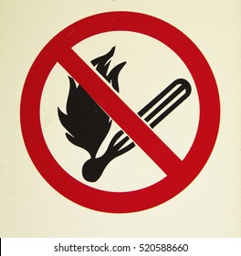 No Open Flame Fire Open Ignition 스톡 벡터 로열티 프리 215087125 Shutterstock