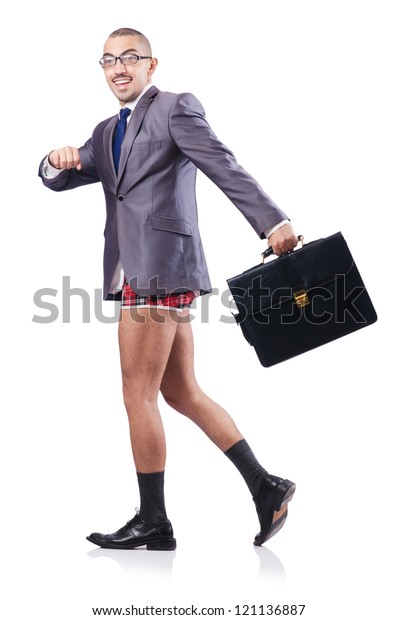 Nude Businessman Isolated On White Stock Photo Shutterstock