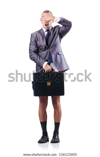 Nude Businessman Isolated On White Stock Photo Shutterstock