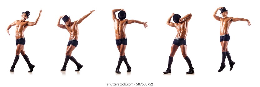 Nude Dancer Isolated On White Stock Photo 587583752 Shutterstock