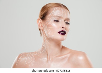 Nude Woman Body Art Looking Camera Foto Stock 540625693 Shutterstock