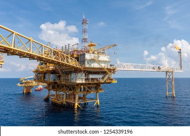 Offshore Oil Gas Rig Platform Beautiful Stock Photo Edit Now