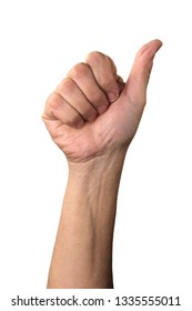 African American Hand Making Thumb Gesture Stock Photo