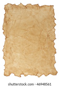 Ancient Worn Treasure Map Isolated Stock Illustration