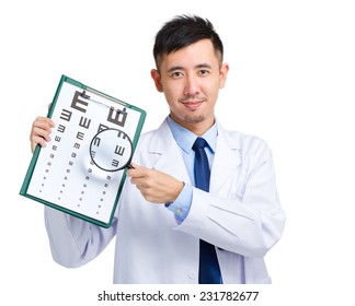 Optician Doctor Eye Chart Magnificent Glasses Stock Photo Edit Now