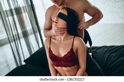 Passionate Couple Having Sex On Black Stock Photo 1381702217 Shutterstock