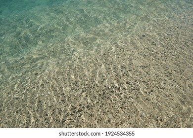 Pebbles Transparent Sea Water Texture Transparent Stock Photo