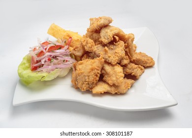 Peruvian Food Chicharron De Pescado Fried Foto De Stock