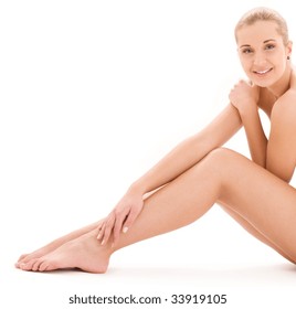 Picture Healthy Naked Woman Over White Stock Photo Shutterstock