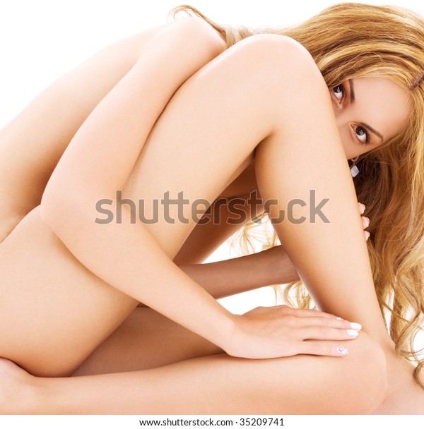 Picture Healthy Naked Woman Over White Stock Photo Shutterstock