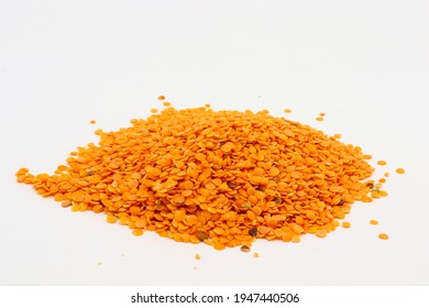 Pile Red Lentils Isolated On White Stock Photo 1947440506 Shutterstock